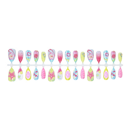 Kunstnagelset mit floralen und fröhlichen Motiven Brehn