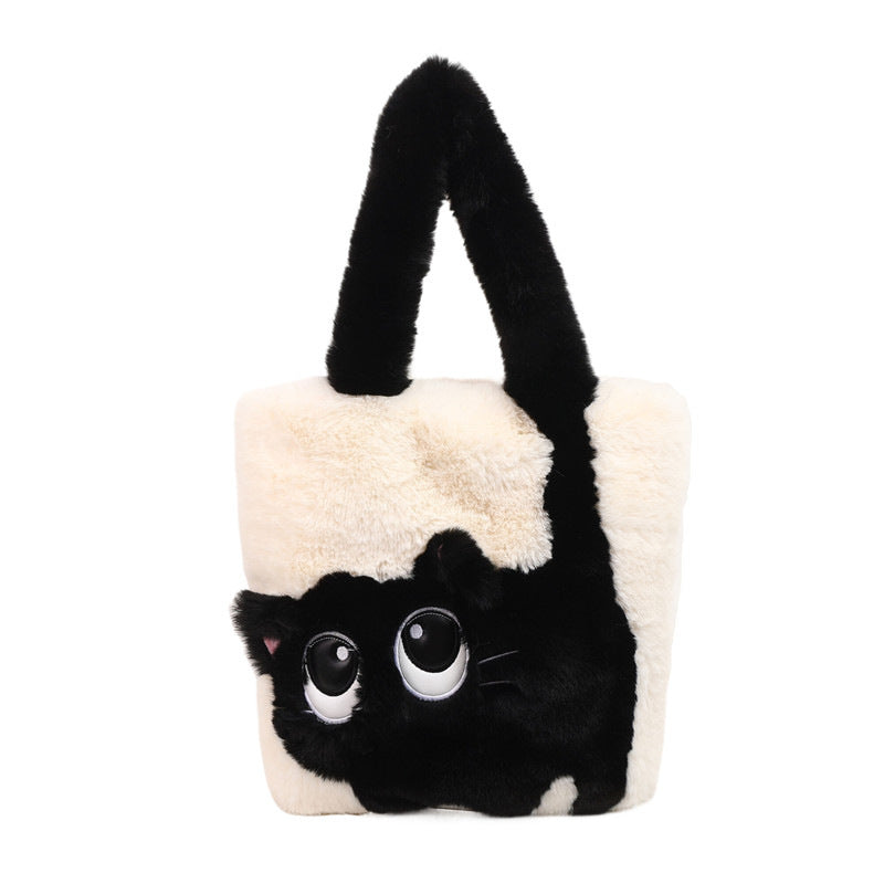 Plüsch Umhängetasche mit Katzenmotiv Brehn