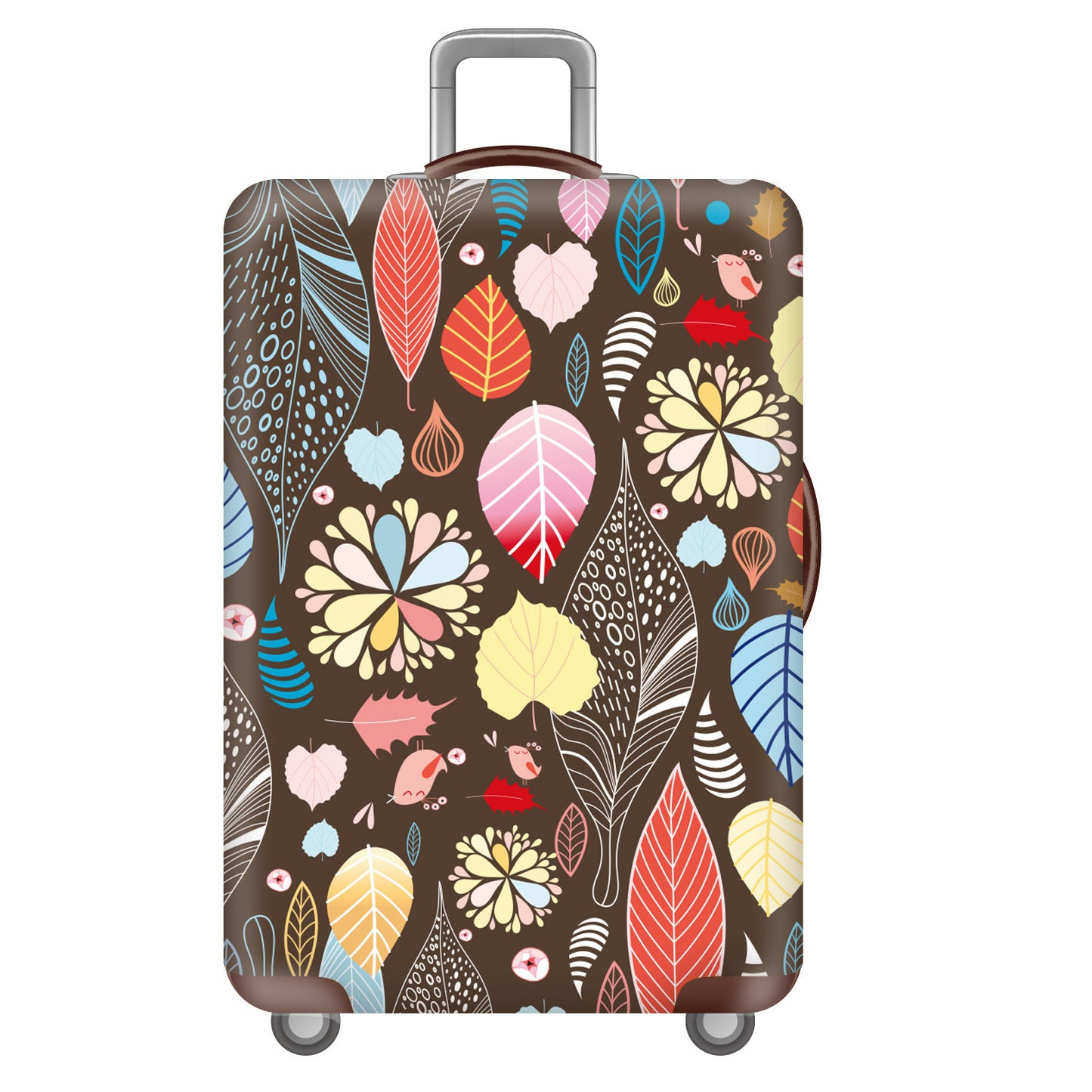 Unisex nan elastische Kofferhülle mit tropischem Blattmuster, dehnbarer Schutzcover für Hartschale und Softcase Brehn