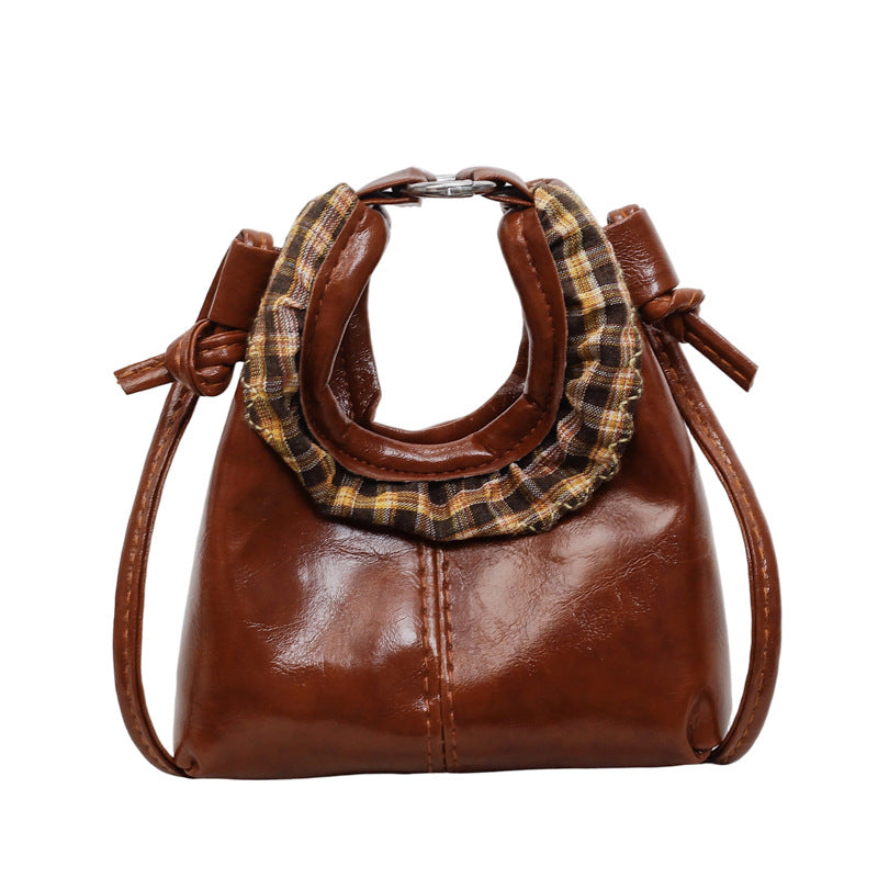 WoStylish Handgefertigte Leder Eimer Tasche Brehn