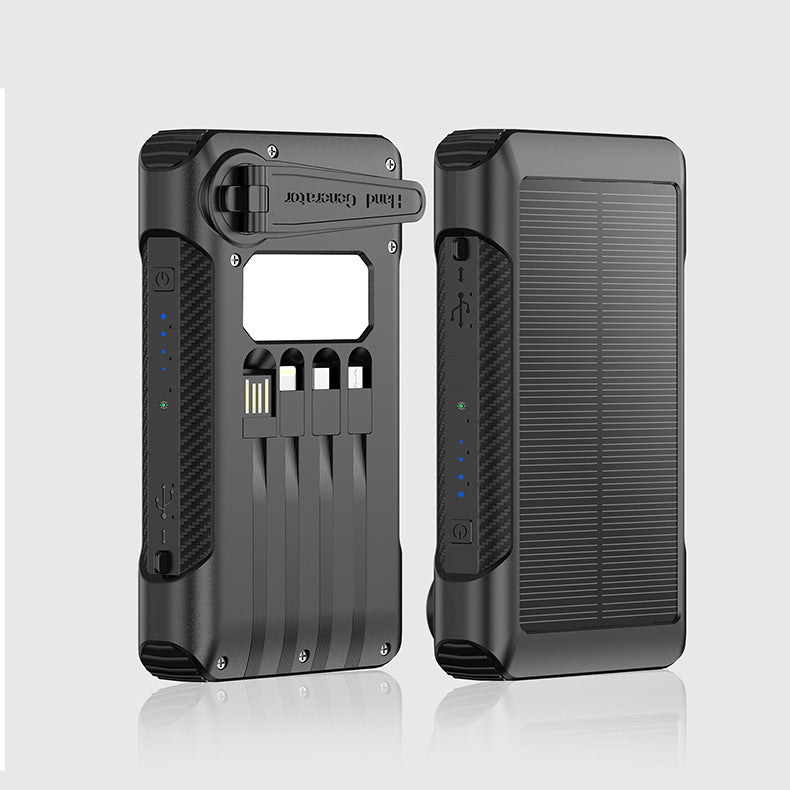 Solarbetriebene Powerbank mit Mehreren Ladeanschlüssen und LED-Anzeige Brehn