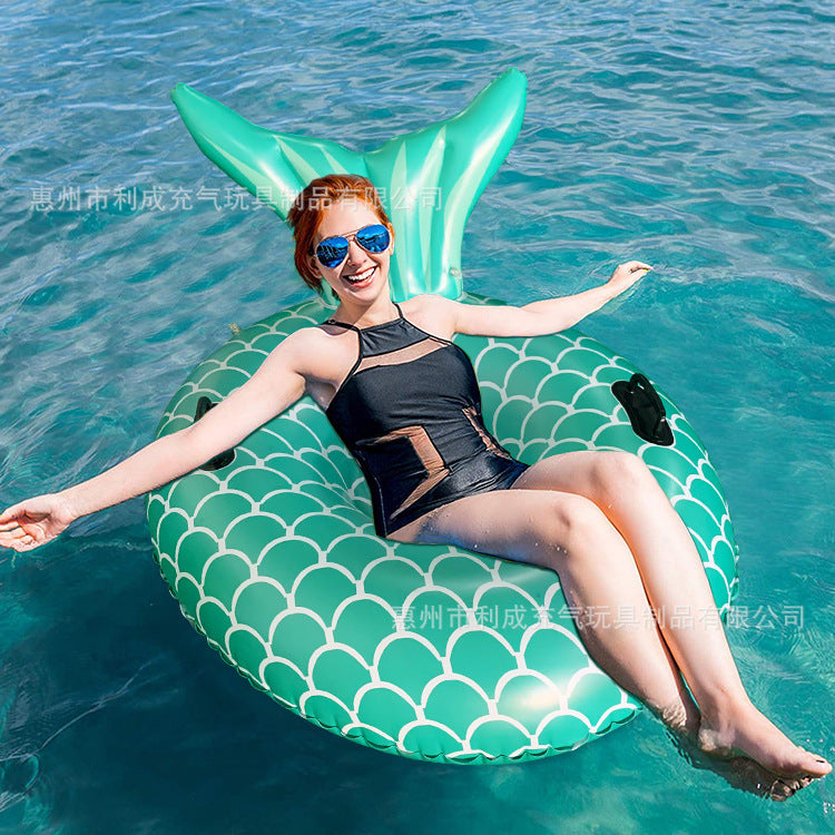 Damen aufblasbarer Schwimmring mit Fischschwanzdesign Brehn
