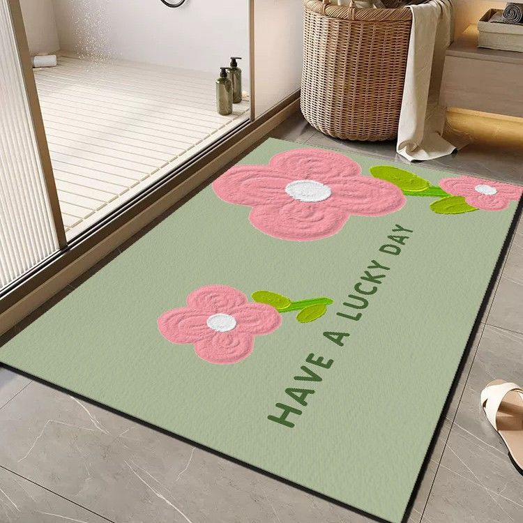 Fröhliche Blumenbotschaft Badteppich Brehn
