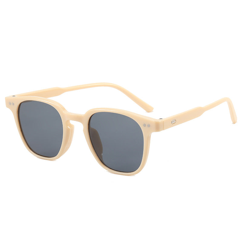 Damen modische quadratische Sonnenbrille mit glänzendem Rahmen Brehn