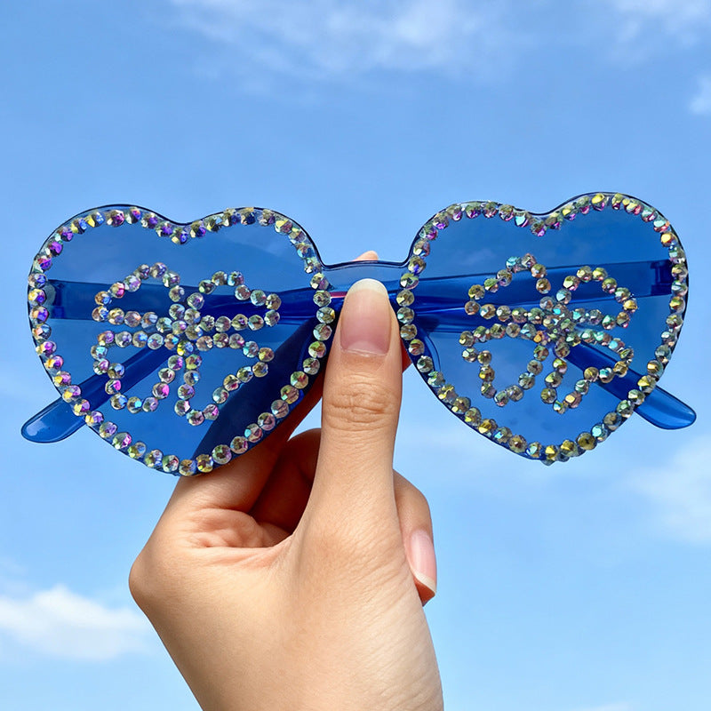 Glamouröse herzförmige Strass-Sonnenbrille Brehn