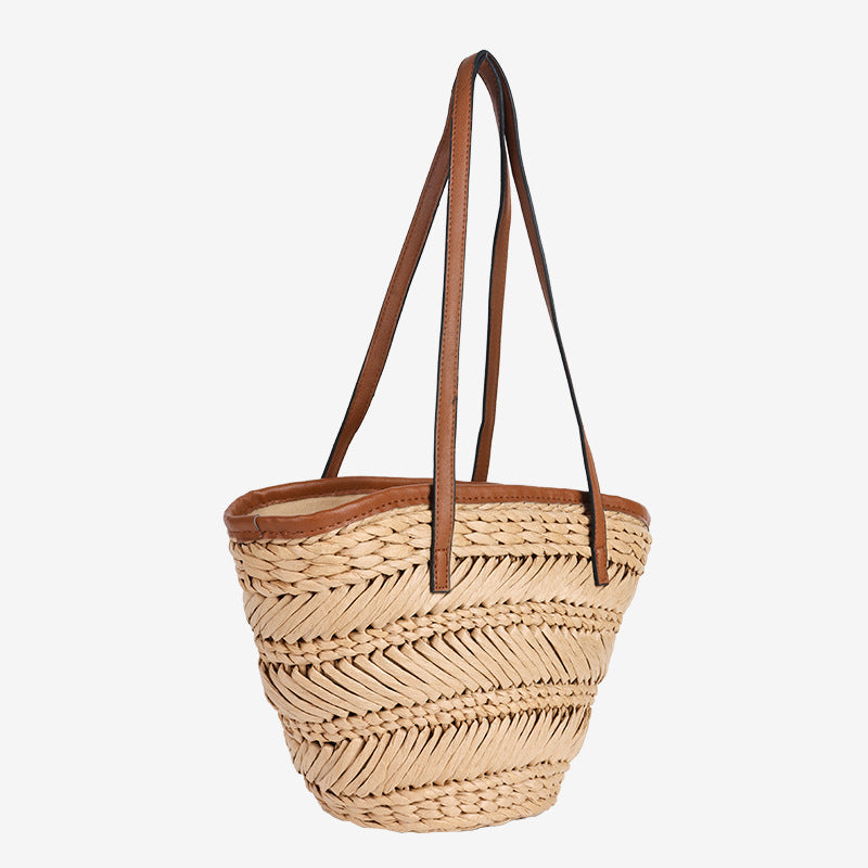 Damen Elegante geflochtene Sommertasche Brehn