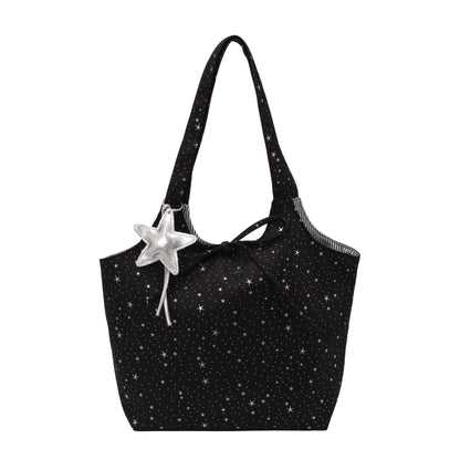 Stylische Canvas-Tote-Bag mit mehreren Taschen