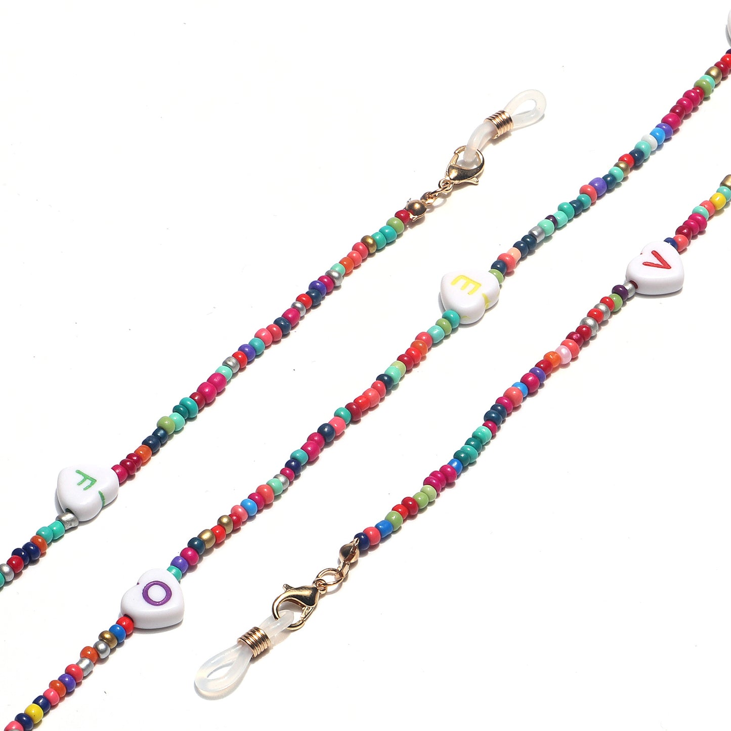 Bunte Perlen Brillen Kette Brehn