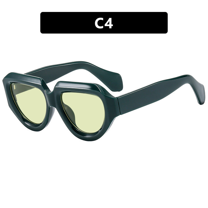 Damen modische Sonnenbrille mit einzigartigem, eckigem Rahmen Brehn