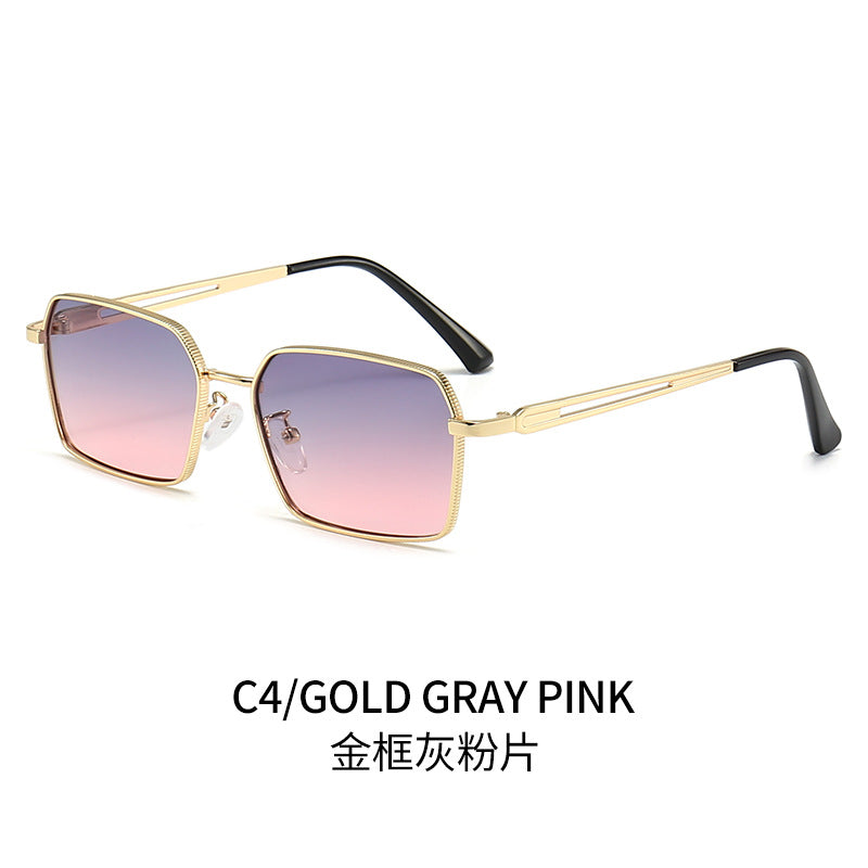 Damen quadratische Sonnenbrille mit minimalistischen Metallakzenten Brehn