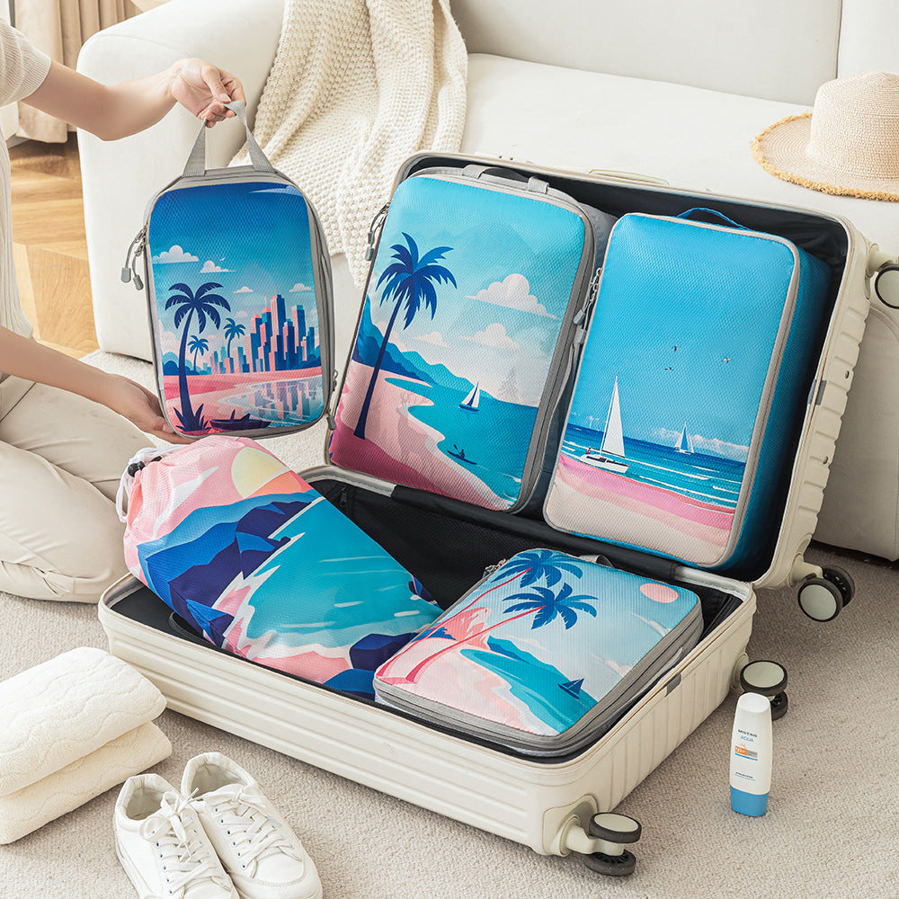 Set Von Reiseorganisatoren Mit Einzigartigen Naturmotiven Brehn