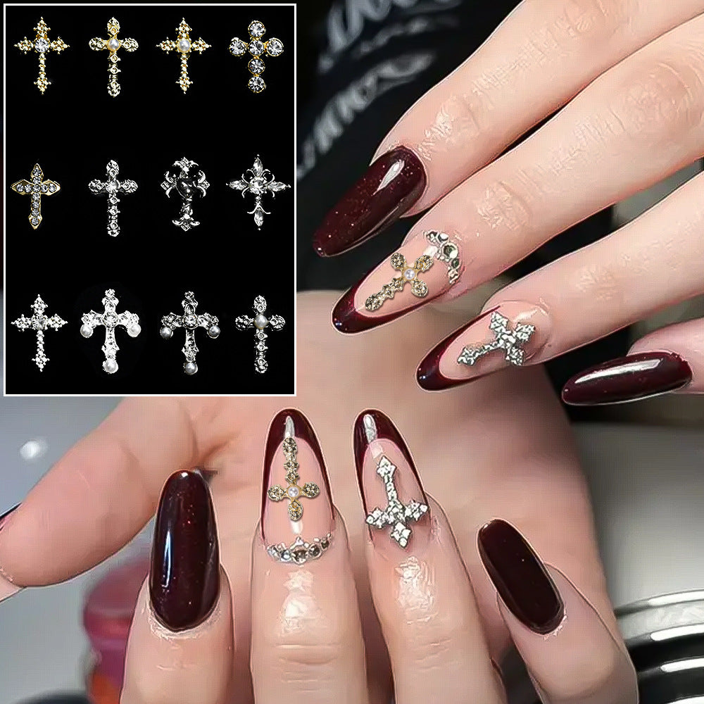 Dekorative Strass-Nagelkunst-Anhänger Set