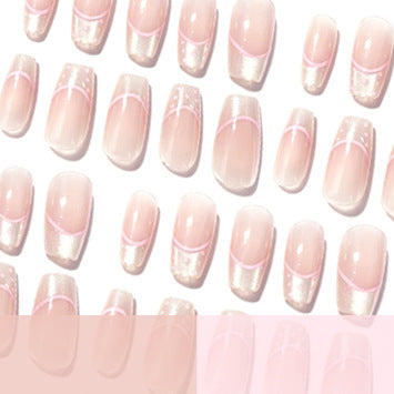 Elegantes French Tip Acrylnagel-Set Brehn