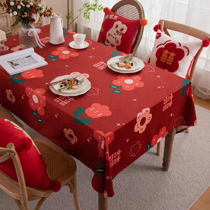 Lebendige Floral-Druck Tischdecke