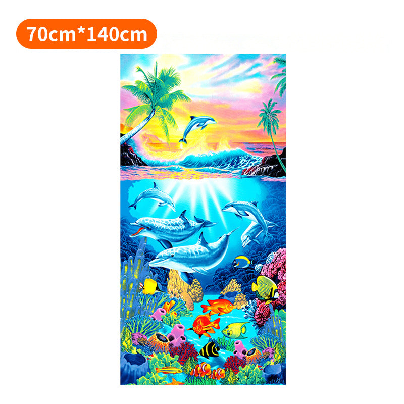 Strandtuch mit tropischem Flamingo-Muster Brehn