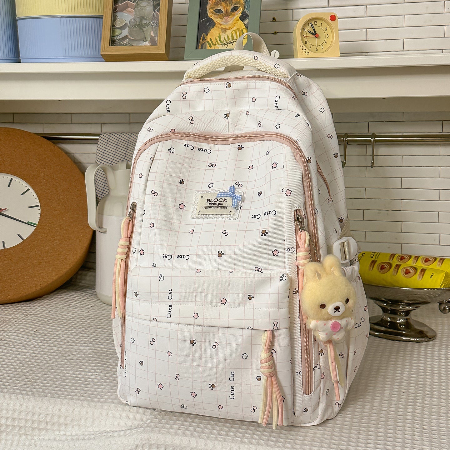 Süßer Tierdruck Schul Rucksack