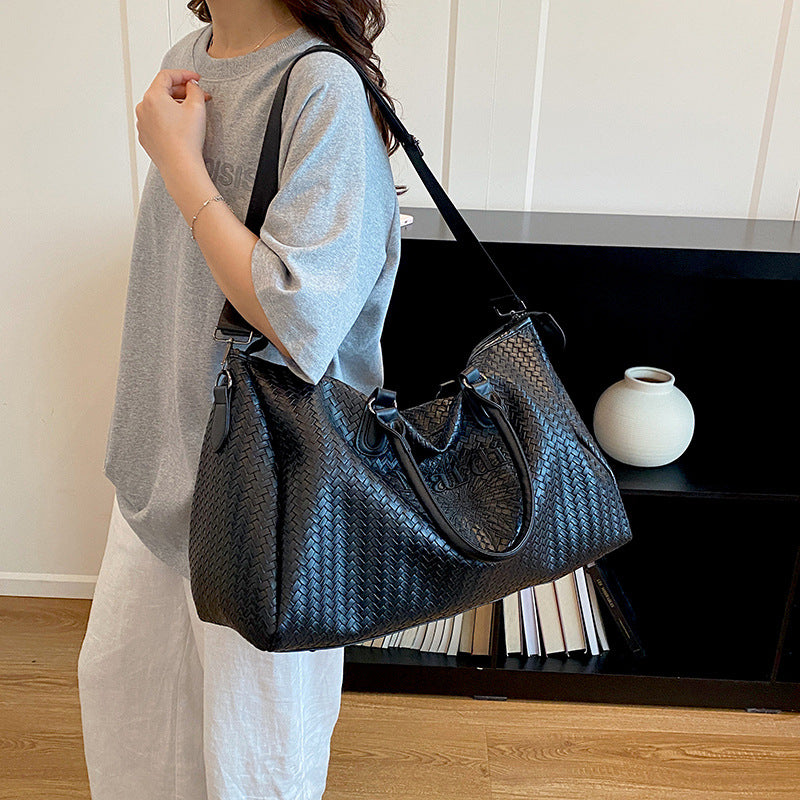 Gewebte Leder Wochenend Reisetasche Brehn