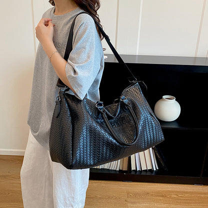 Gewebte Leder Wochenend Reisetasche Brehn