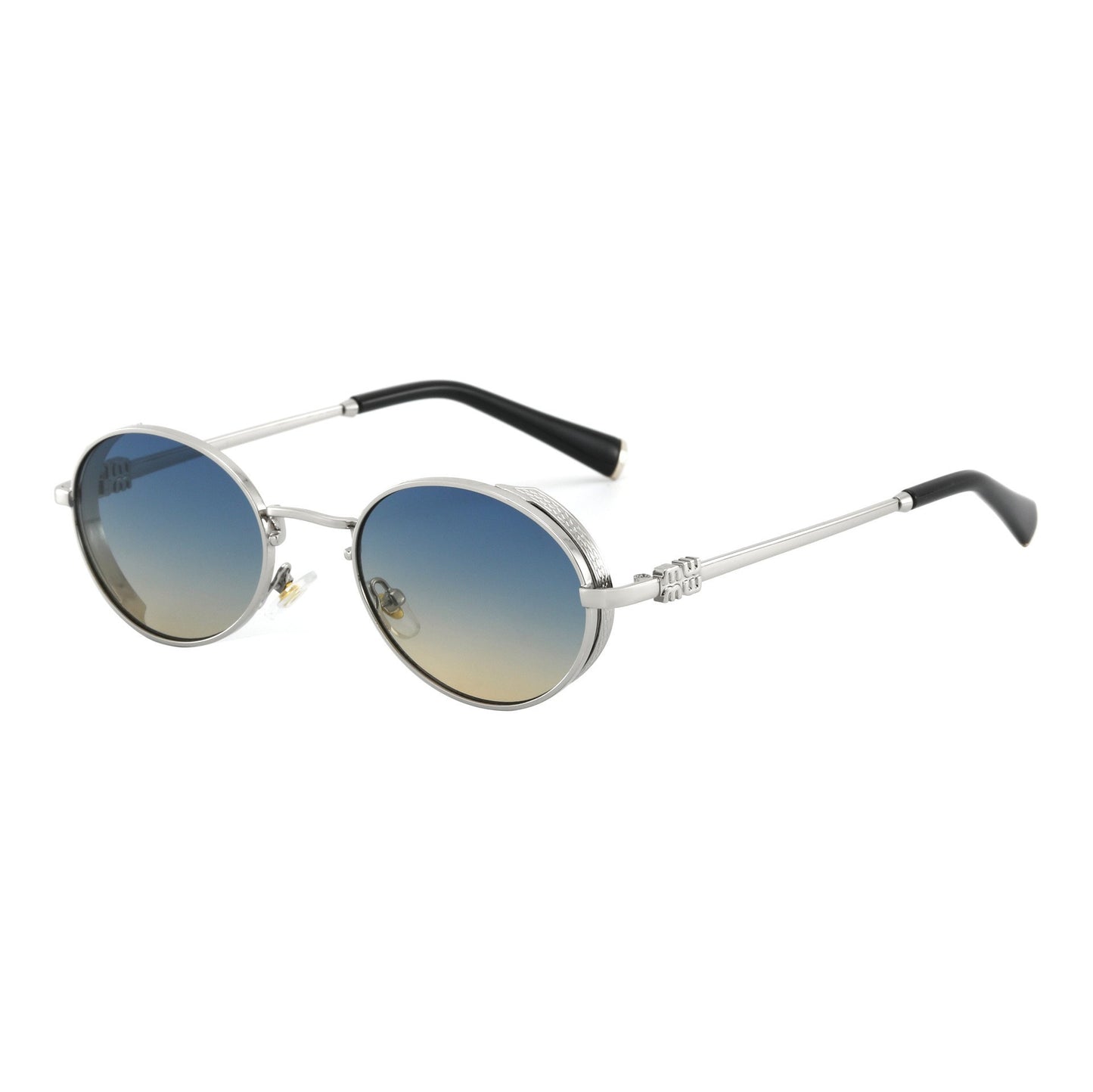 Damen Runde Designer-Sonnenbrille mit elegantem Metallrahmen Brehn