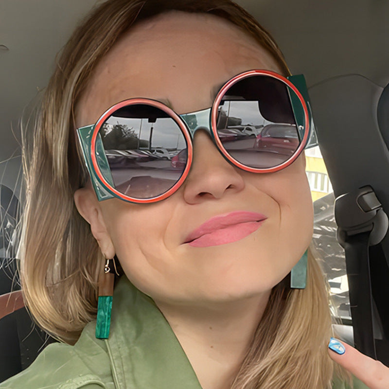 Damen oversized Sonnenbrille mit eckigem Rahmen und UV-Schutz Brehn