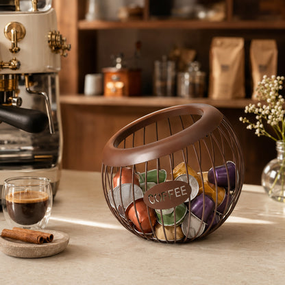 Stilvoller Drahtkaffee-Speicher