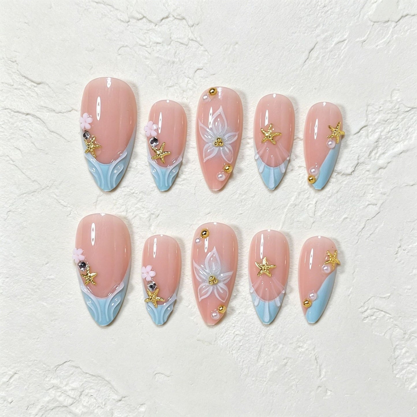 Künstlerische Schmetterling-Themen Press-On Nagelkunst Brehn