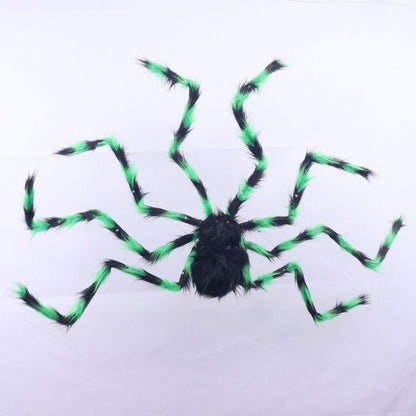 Gruselige Halloween Spinnen Dekoration mit LED-Beleuchtung