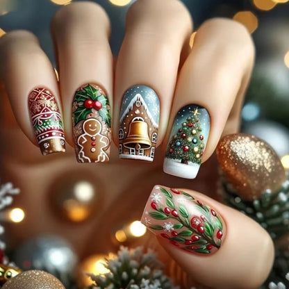 Feiertags-Themen 3D Nagelkunst Extensions Brehn