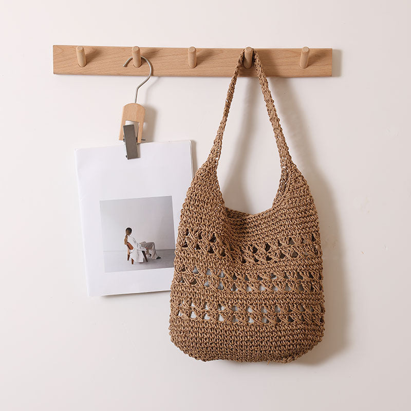 Damen Handgearbeitete Baumwolltasche mit schönem Häkelmuster Brehn