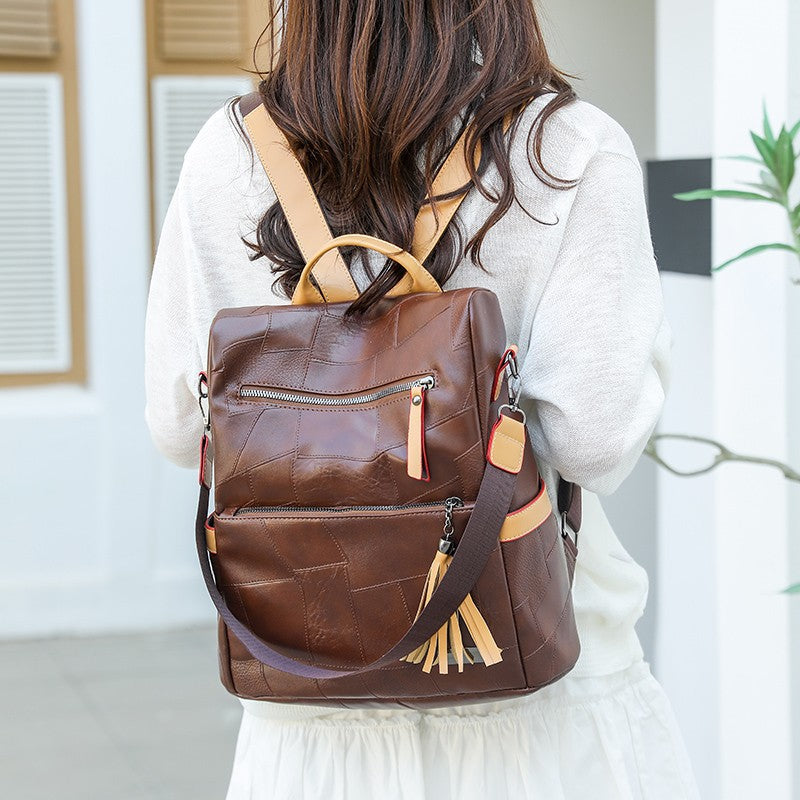 Texturiertes Kunstleder-Rucksack Brehn