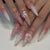 Skulptierte Blumen Press-On Nagelkunst Brehn
