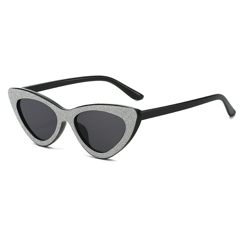 Damen Cat-Eye Sonnenbrille mit glamourösem Glitzerrahmen Brehn