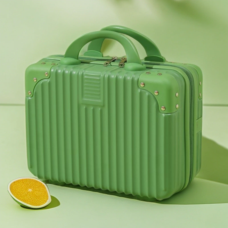 strukturierte Hartschalen-Reise-Beauty-Box mit Kunstleder-Eckverstärkungen und doppelten Obergriffen Brehn