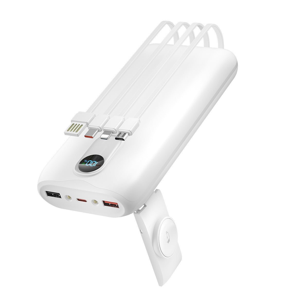 Powerbank mit Integrierten Ladekabeln und Lcd-Anzeige Brehn