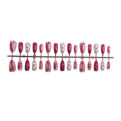 Stylisches Florales Press-On Nagelkunst Set