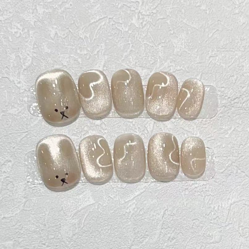 Verspieltes tierisches Druck-Nagelset Brehn