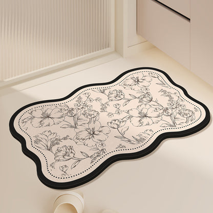 Blumenmuster Badematte