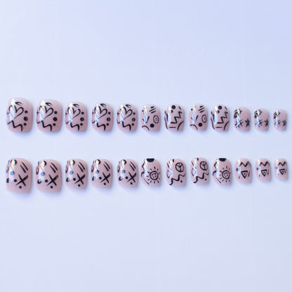 Kreatives Abstraktes Nagelkunst Design Kit