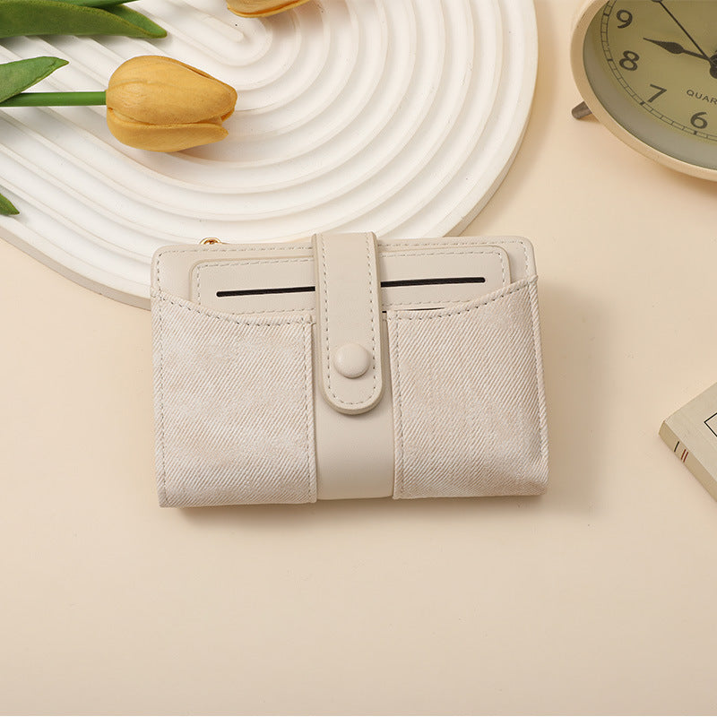 Texturiertes Multi-Topf-Snap-Verschluss-Wallet Brehn