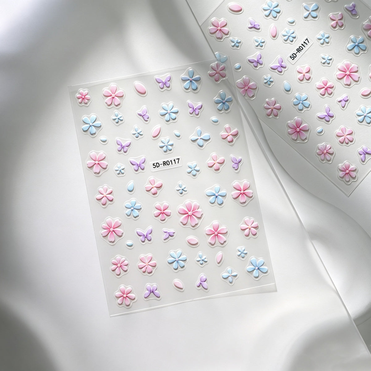 Dekorative 3D Blüten- und Schmetterling-Nagelkunst Charms