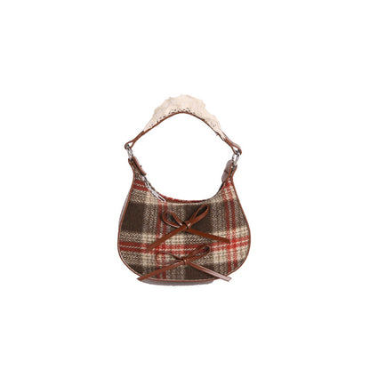 WoStylish Karo-Muster Handtasche Brehn