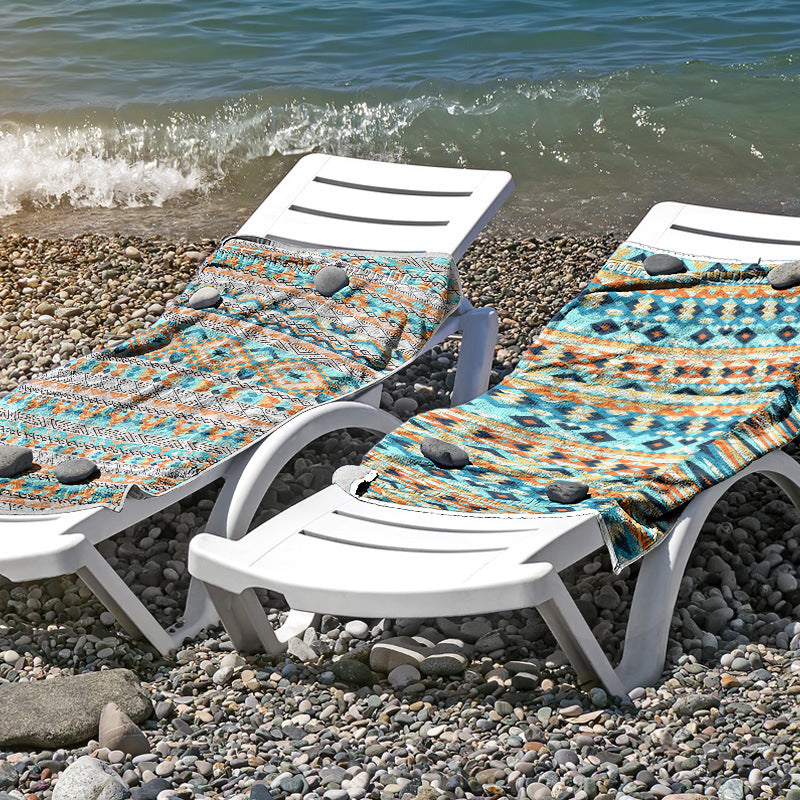 Strandtuch aus hautfreundlicher Mikrofaser mit kreativem Mustermix Brehn