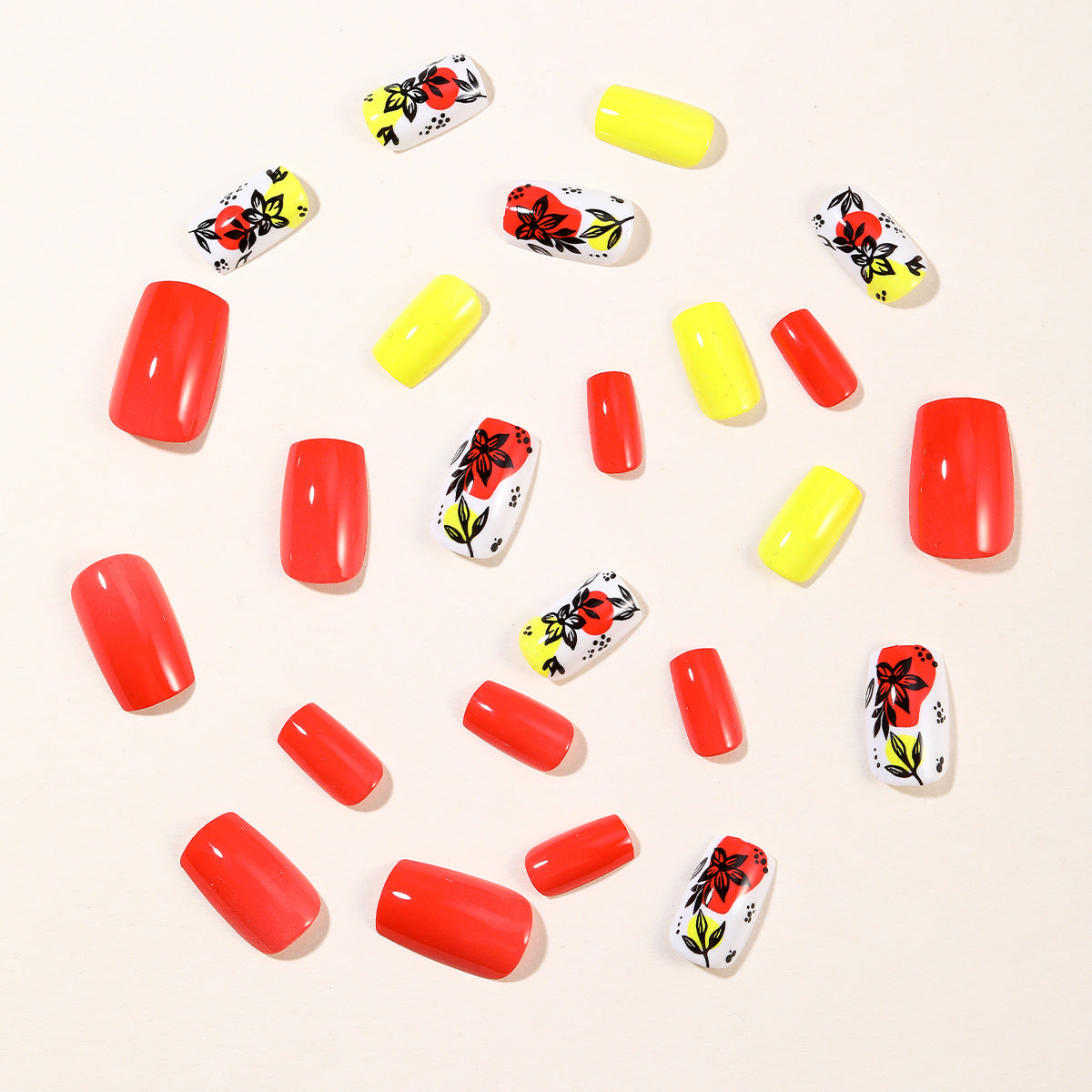 Künstlerisches florales Acryl-Nagelkunst-Set Brehn