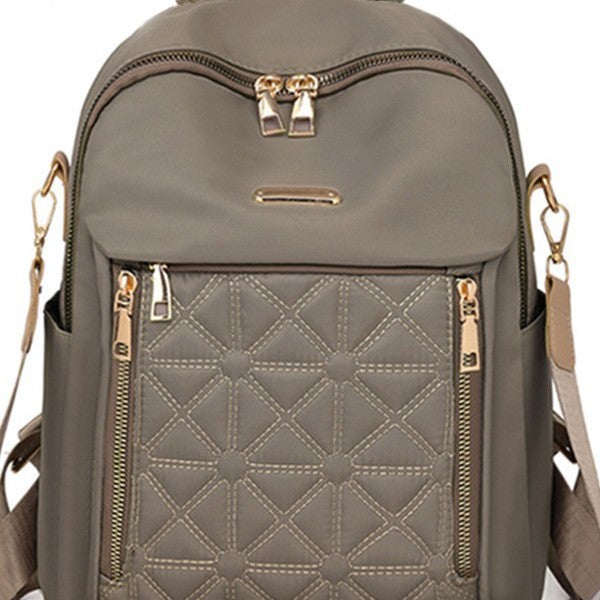 Damen gesteppter Mehrfachtaschen Rucksack Brehn