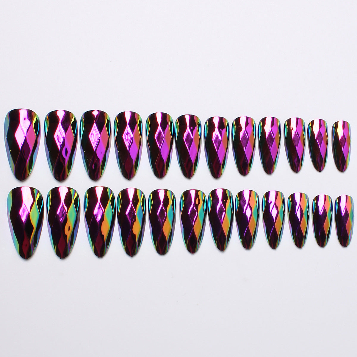 Diamantförmiges Press-On Nagelset Brehn