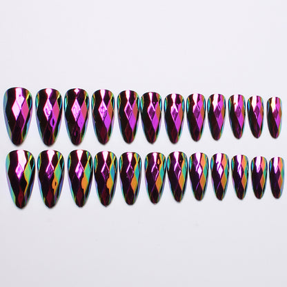 Diamantförmiges Press-On Nagelset Brehn