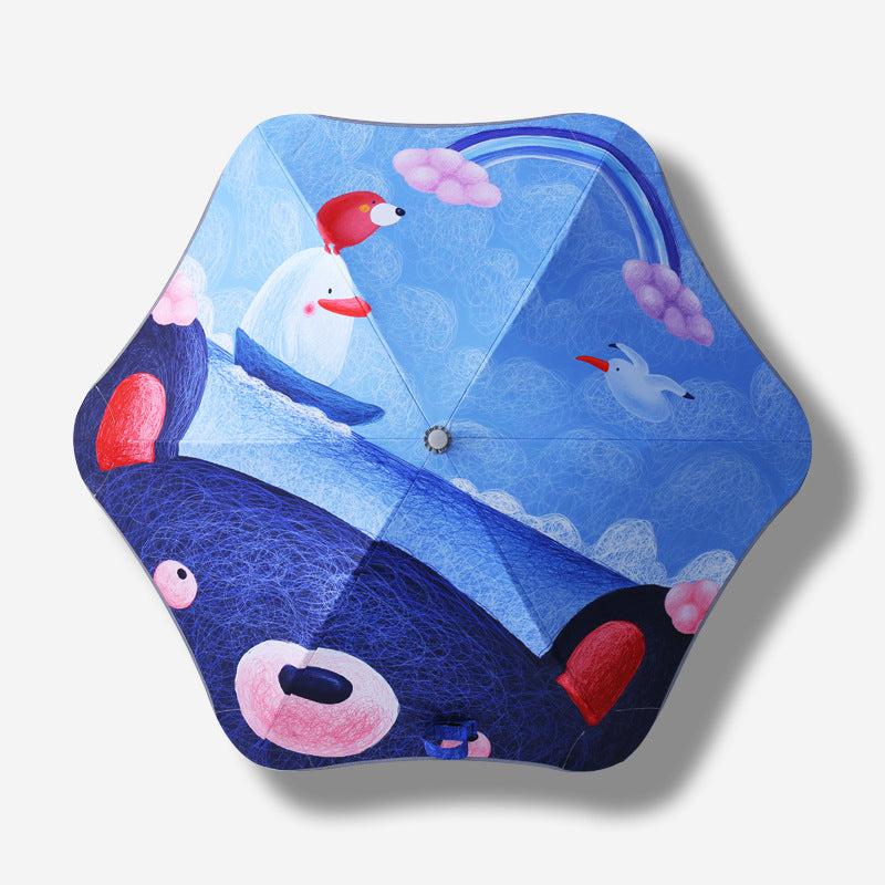 Damen kreativer Kunst-Regenschirm Brehn