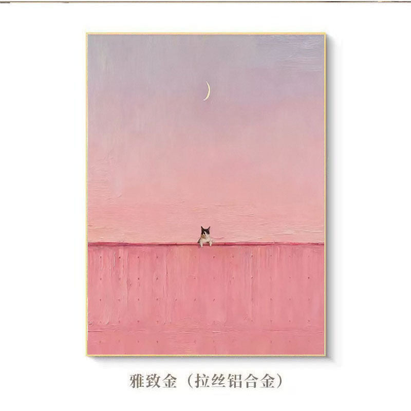 Minimalistische Katzenkunst-Druck