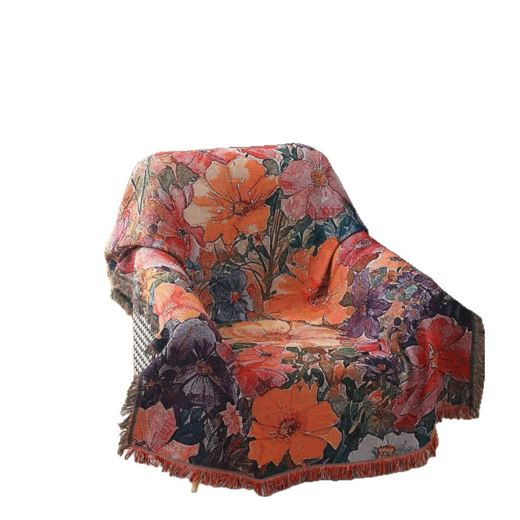 Florale Woven Werfen Decke