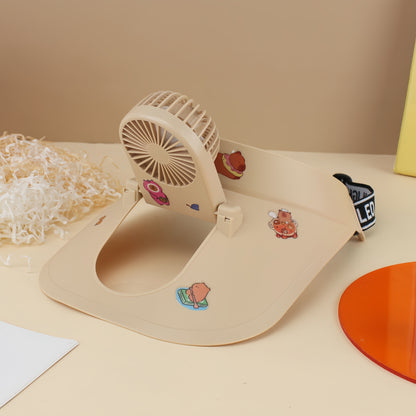 Damen tragbarer Nackenventilator mit flexibler gebogener Halterung Brehn